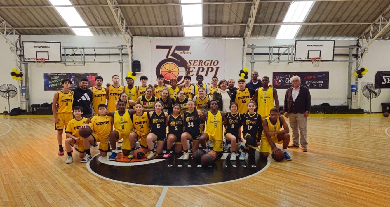 Foto: Encuentro deportivo con el Club de baloncesto Sergio Ceppi, en su 75° aniversario de fundación, Santiago de Chile, 2025.