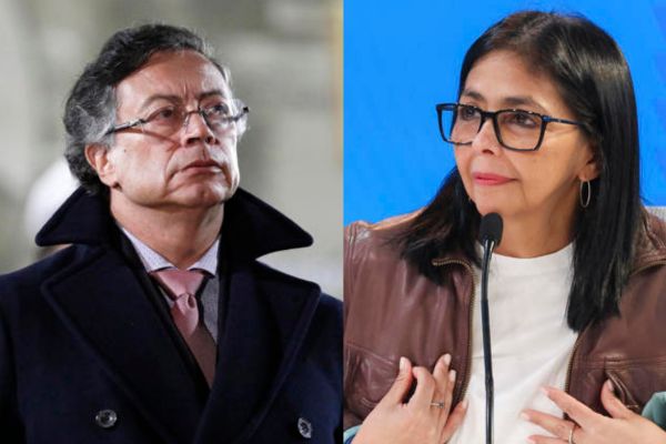 Gustavo Petro - EFE/Carlos Ortega     Delcy Rodríguez - EFE/ Palacio de Miraflores 