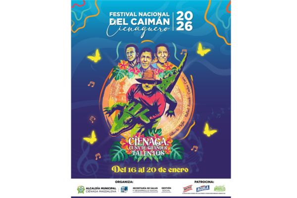 Los grupos folclóricos y recochones ultiman detalles para su participación en el Festival Nacional del Caimán Cienaguero, una de las celebraciones culturales más representativas de Ciénaga. Foto Alcaldía de Ciénaga