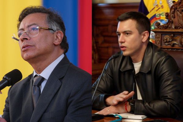 Fotos perfiles oficiales X Presidencia de Colombia y Presidencia de Ecuador