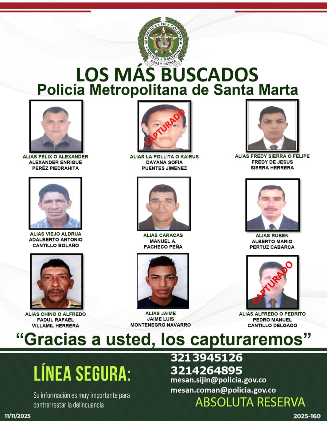 Foto Policía Nacional de Colombia.