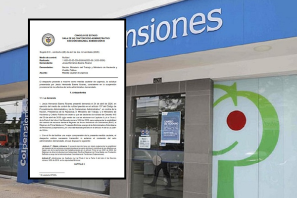Combo de fotos, Foto 1: Captura de panatalla del documento, foto de fondo: tomada de redes sociales 