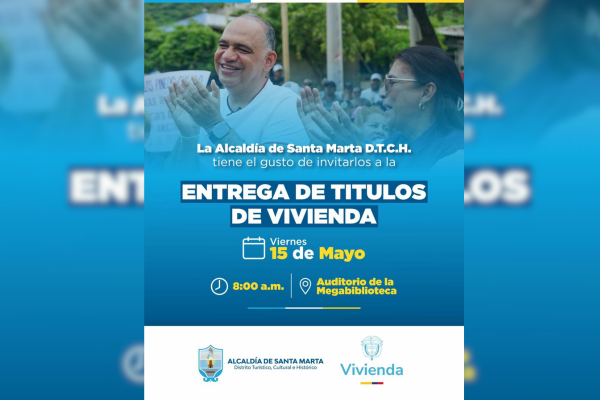 Poster de la invitación de la Alcaldía de Santa Marta 