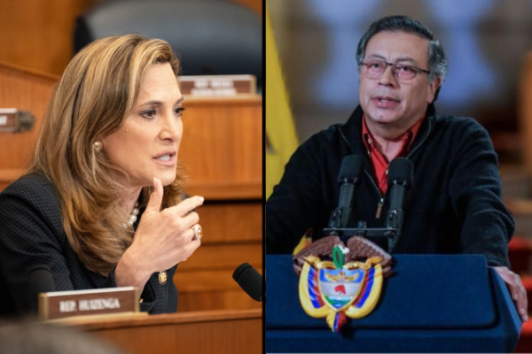 Foto 1 : Congresista María Elvira Salazar, foto tomada de su cuenta de X    foto 2: Presidente Gustavo Petro, foto tomada de cuenta de X @infopresidencia 
