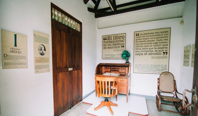 La casa museo cuenta con 14 espacios ambientados con el mundo literario de Gabo. 