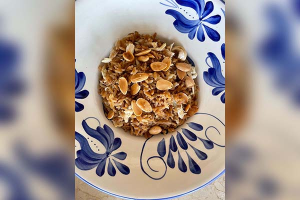 Arroz de almendras con pollo