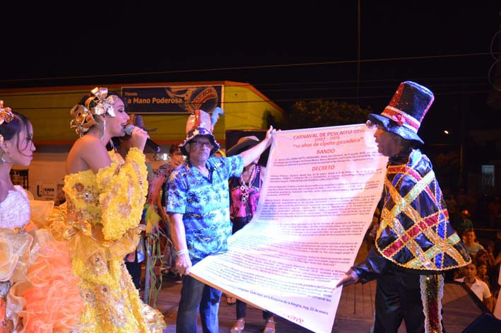 La reina del Carnaval de Pescaíto 2017, Alison Ponce, impartirá, mediante la lectura de su decreto real, la potestad a todo el pueblo pescaitero y samario para que inicie la temporada más alegre del año.
