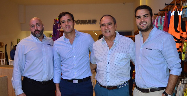 Martin Gamboa  gerente de Mercury para latino América, Frank Londoño Vicepresidente de Operaciones Todomar, Carlos Londoño Presidente de la compañía, Jorge Londoño, Vicepresidente Comercial de la compañía.