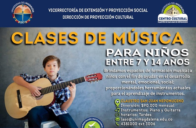 La Universidad del Magdalena abre cursos de música para la primera infancia.