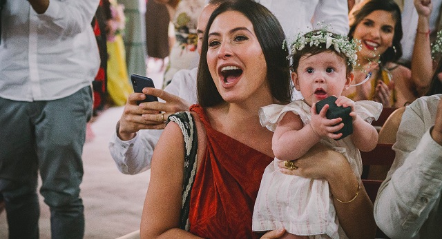 Taliana Vargas y su hija Alicia siempre estuvieron acompañando y celebrando con Ana Laura Vargas y Juan Pablo su amor