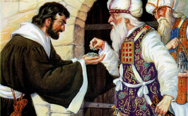 El evangelio de hoy,. cuenta como Judas incurrió en una traición a Jesún al venderlo por 30 monedas de oro a los sumos sacerdotes.