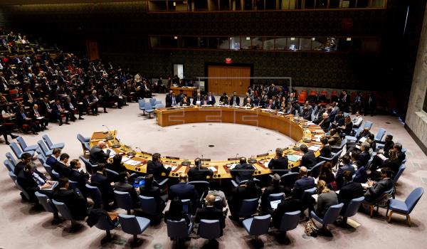 Vista general de una reunión en el Consejo de Seguridad de Naciones Unidas solicitada por Estados Unidos, en Nueva York, Nueva York (EE. UU.). 