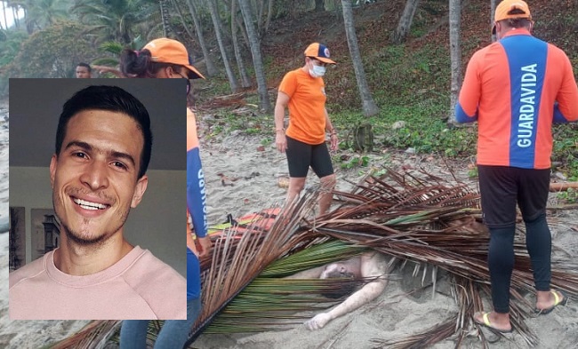 El cuerpo sin vida de Carlos Vargas fue rescatado del mar por parte de los socorristas de la Defensa Civil Seccional Magdalena.