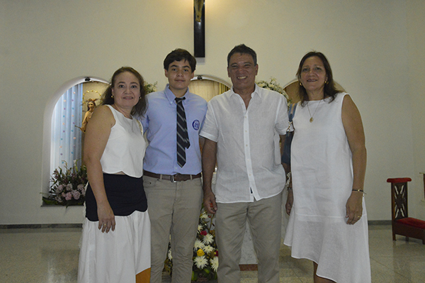 Nicolas Duran, Juan Carlos Palacio, Fabiola y Cristiana Correa.