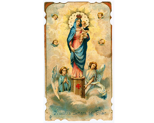La última restauración de la imagen de la Virgen del Pilar, fue realizada en septiembre de 1990 en la misma Basílica. Es una talla de pequeño tamaño, con unas medidas de 36 centímetros de altura con corona, 35,50 centímetros sin ella; 14,5 centímetros de anchura máxima, y 11 centímetros de volumen. 