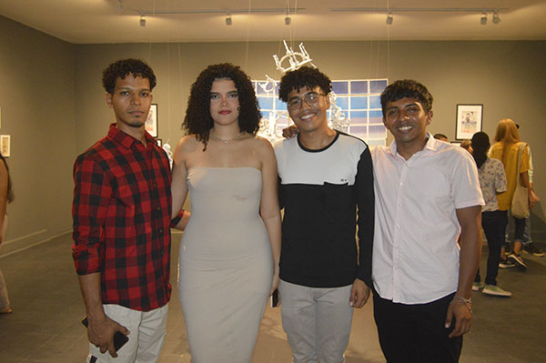 José Flores, Alexis Villanueva, Ana Escorcia y Deiner Arias, artistas plásticos.