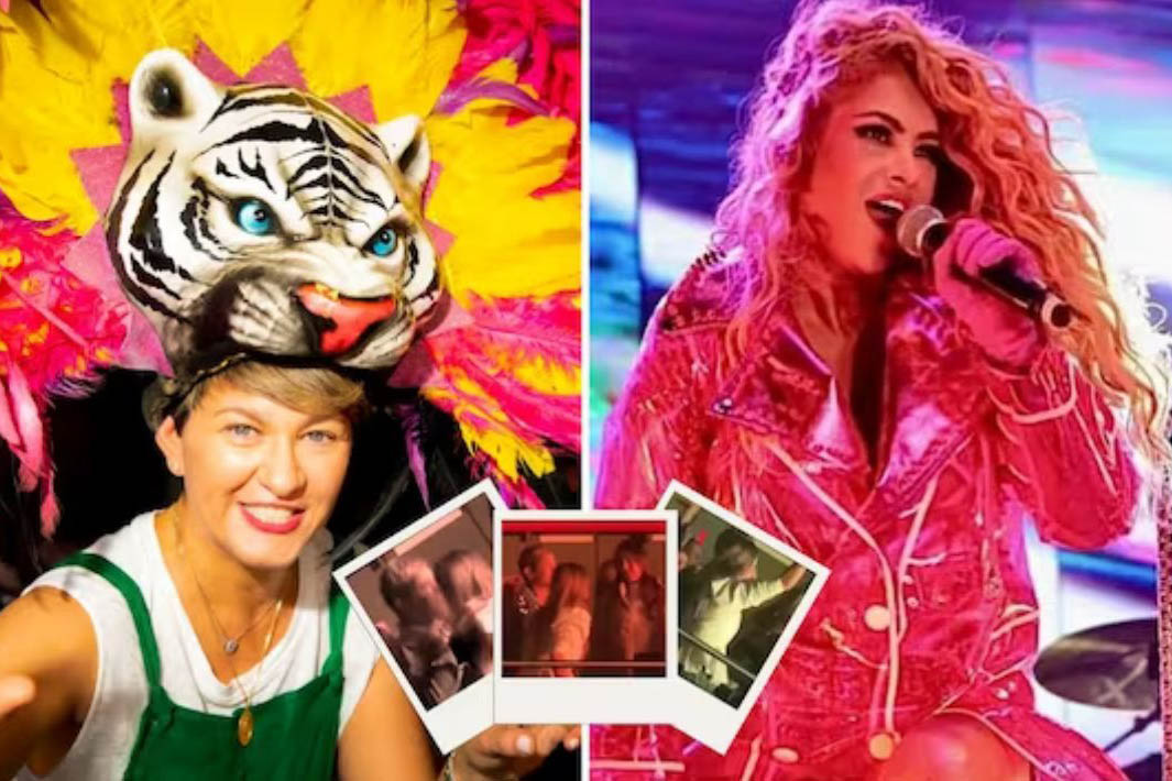 Registraron a Verónica Alcocer en un palco durante el concierto de Paulina Rubio, lo que generó debate en redes sociales.