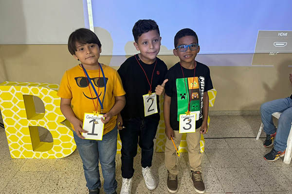 En la gráfica los ganadores de la categoría infantil. 