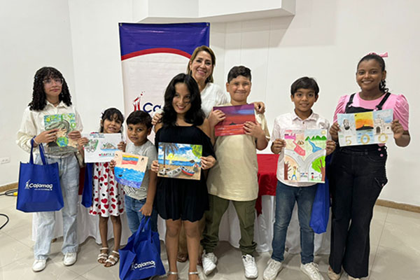 Una de las temáticas del concurso fue la celebración de los 500 años de Santa Marta en los niños representaron la ciudad. 