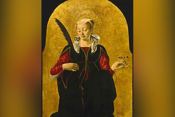 Santa Lucía es muy popular y querida por ser intercesora cuando hay problemas de salud vinculados a la visión.