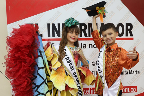Briana Liliana Leyva Rosado y José Carlos Pacheco Labarcés, Reyes del Carnaval de los Niños de Santa Marta.