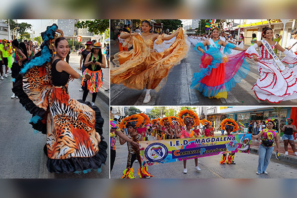 El Carnavalito Pedagógico, que recorrió varias calles y avenidas, es una celebración que reafirma el compromiso de la comunidad educativa con el desarrollo cultural de Santa Marta.