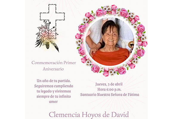 Clemencia María Hoyos de David. 