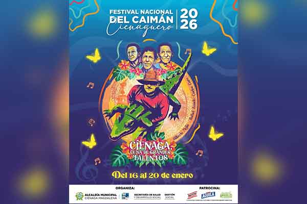 Los grupos folclóricos y recochones ultiman detalles para su participación en el Festival Nacional del Caimán Cienaguero, una de las celebraciones culturales más representativas de Ciénaga. Foto Alcaldía de Ciénaga