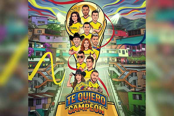 Poster oficial de la nueva canción del género popular para la selección Colombia. Foto prensa Pipe Bueno  