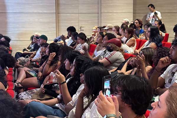 En el Palacio de la Proclamación se llevó a cabo el espacio de reflexión cinematográfica que abrió la agenda académica de la Universidad del Magdalena en el Festival Internacional de Cine de Cartagena de Indias. Foto Unimagdalena 