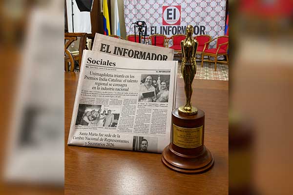 Estatuilla del premio India Catalina, galardón que se entrega a las mejores producciones audiovisuales a nivel nacional. Foto derechos reservados EL INFORMADOR
