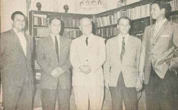 ‘Pepe’ Vives junto a sus hijos José Benito, Nelson, Orlando y Edgardo Vives Campo.