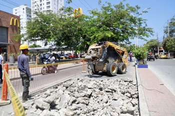 Los trabajos en la Avenida del Rio duraran alrededor de una semana, para luego trasladarse a otro punto de la ciudad. 