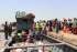 Barco en el puerto de Renk, con el equipaje de cerca de 600 sursudaneses que huyen de la guerra en Sudán.